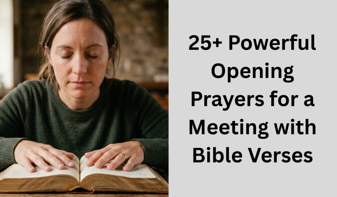 25+ Powerful Opening Prayers for a Meeting with Bible Verses