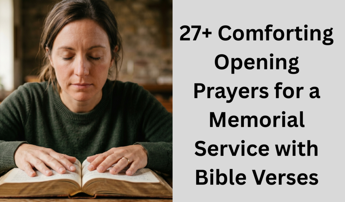 27+ Comforting Opening Prayers for a Memorial Service with Bible Verses